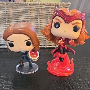 Funko Pop Figures - Red, Black, and Blue. Multiverse Of Maddness.